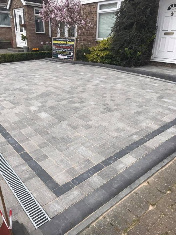 Block paving driveway installed in Essex by Andy Harragan & Sons