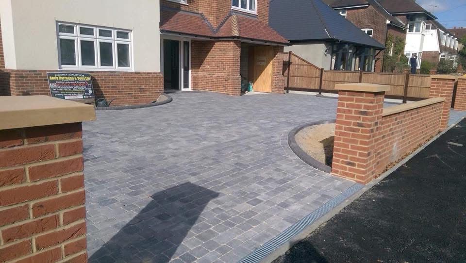 Block paving driveway installed in Essex by Andy Harragan & Sons