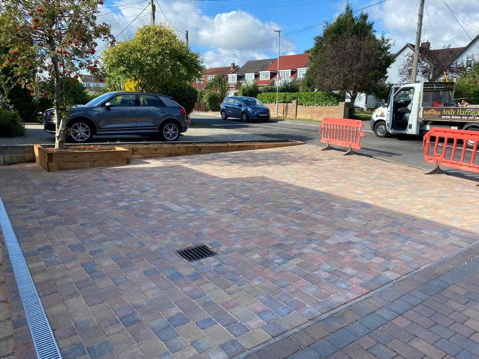 Block paving driveway installed in Essex by Andy Harragan & Sons