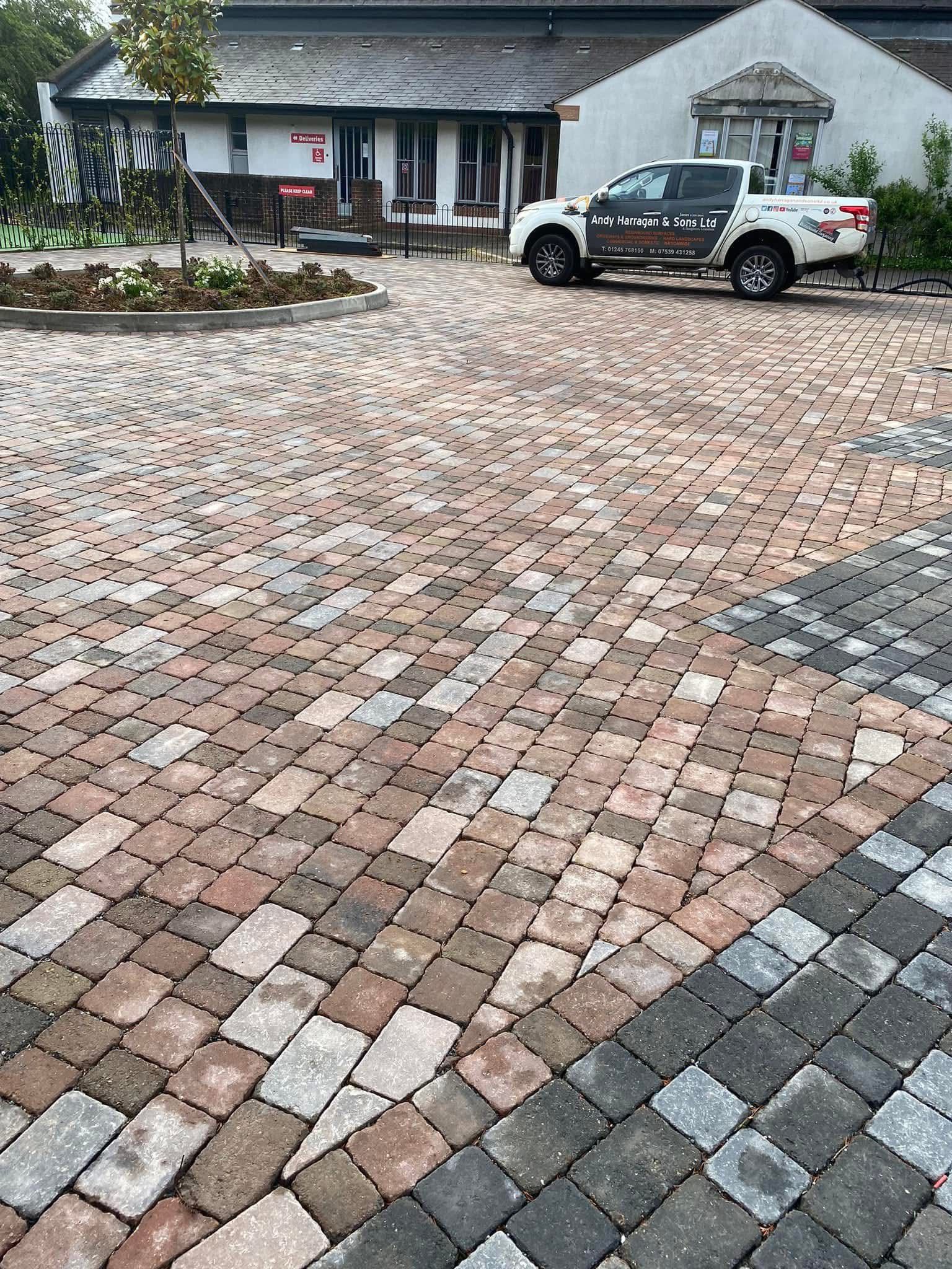 Block paving driveway installed in Essex by Andy Harragan & Sons