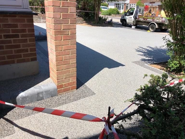 Resin bound gravel driveway installed in Essex by Andy Harragan & Sons