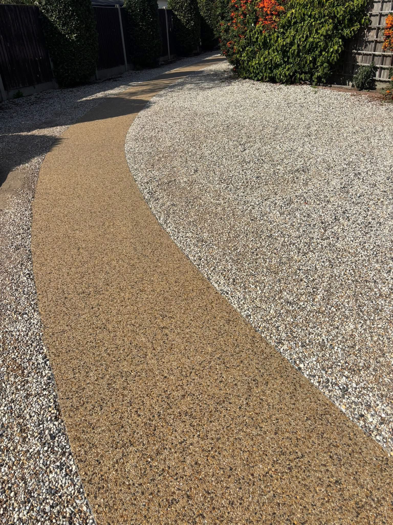 Resin bound gravel driveway installed in Essex by Andy Harragan & Sons