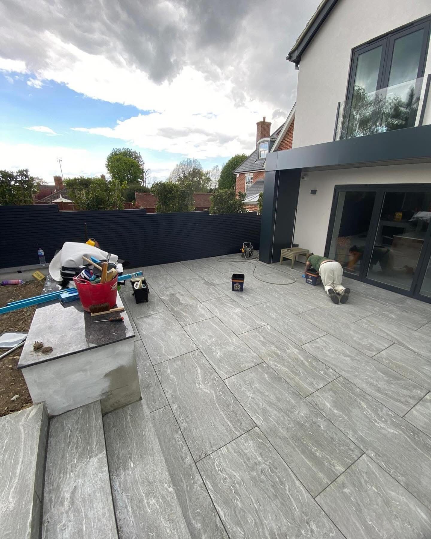 Patio installation in Essex by Andy Harragan & Sons