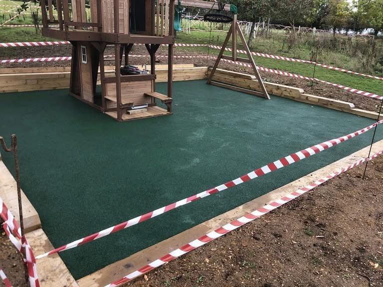 Rubber crumb safety surfacing installed in Essex by Andy Harragan & Sons